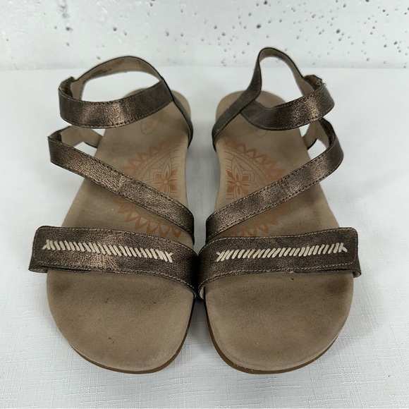 Aetrex Women's 40 (9-9.5) Gabby Bronze Adjustable Sandals - Picture 3 of 17